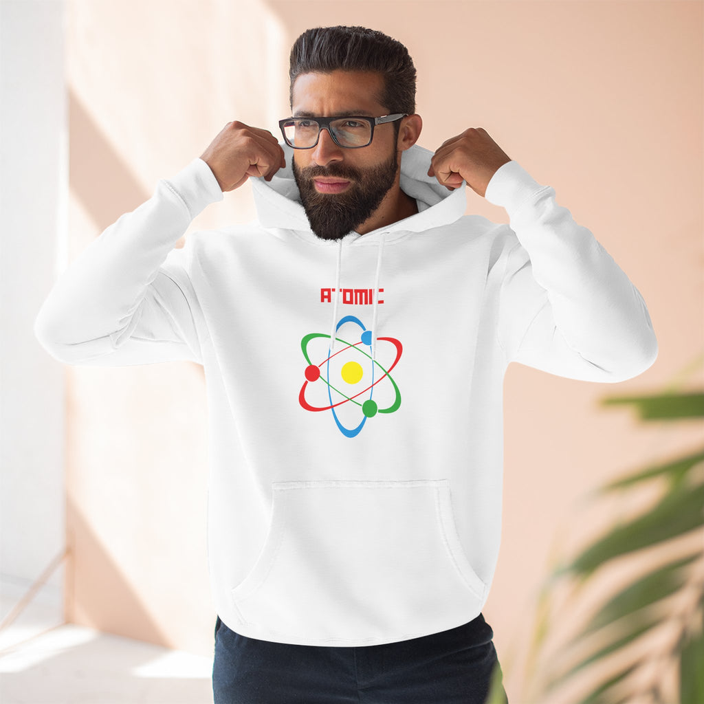 Atomic Science Fleece Hoodie - Perfect for Science Lovers, Gifts for Students, Casual Wear, STEM Events, Nerdy Fashion
