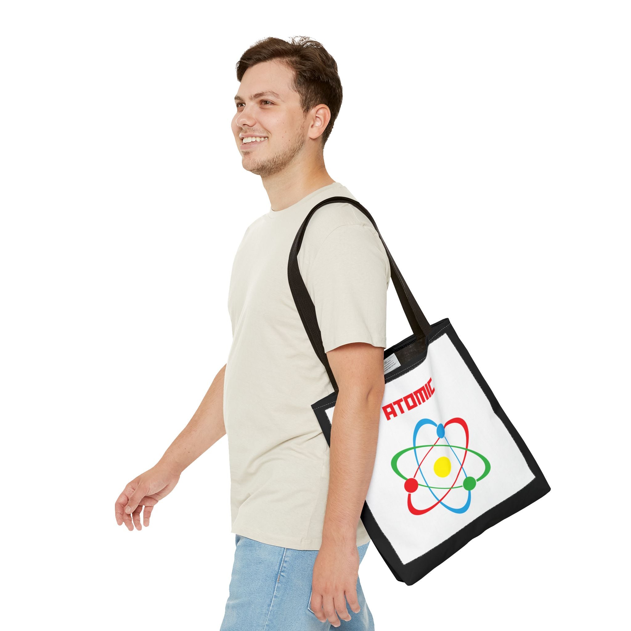 Atomic Science Tote Bag, Science Lover Gift, Educational Tote, Chemistry Bag, College Essentials, Eco-Friendly Shopping
