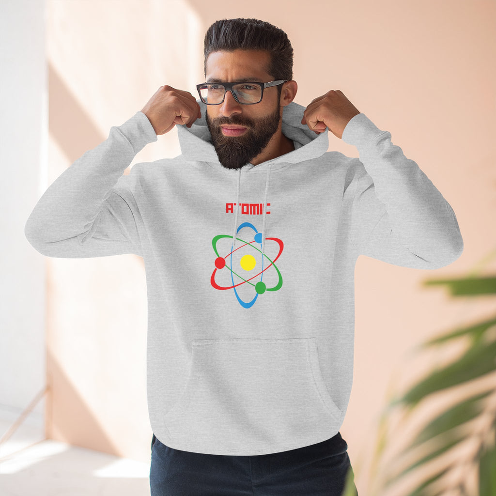 Atomic Science Fleece Hoodie - Perfect for Science Lovers, Gifts for Students, Casual Wear, STEM Events, Nerdy Fashion