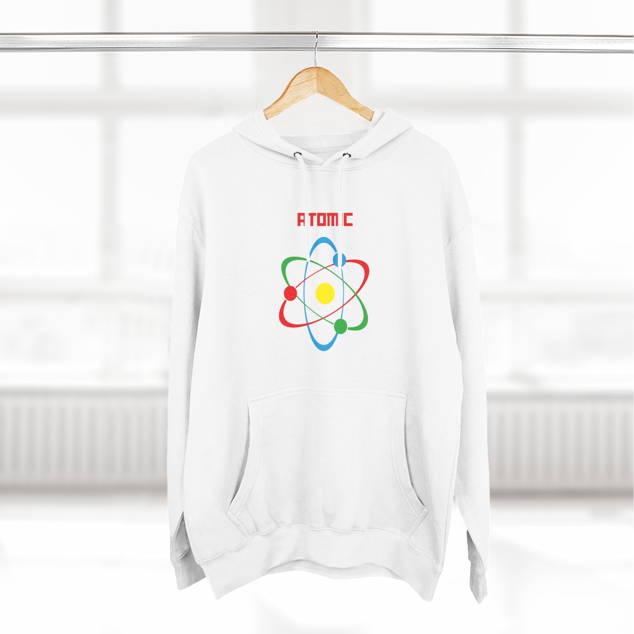 Atomic Science Fleece Hoodie - Perfect for Science Lovers, Gifts for Students, Casual Wear, STEM Events, Nerdy Fashion
