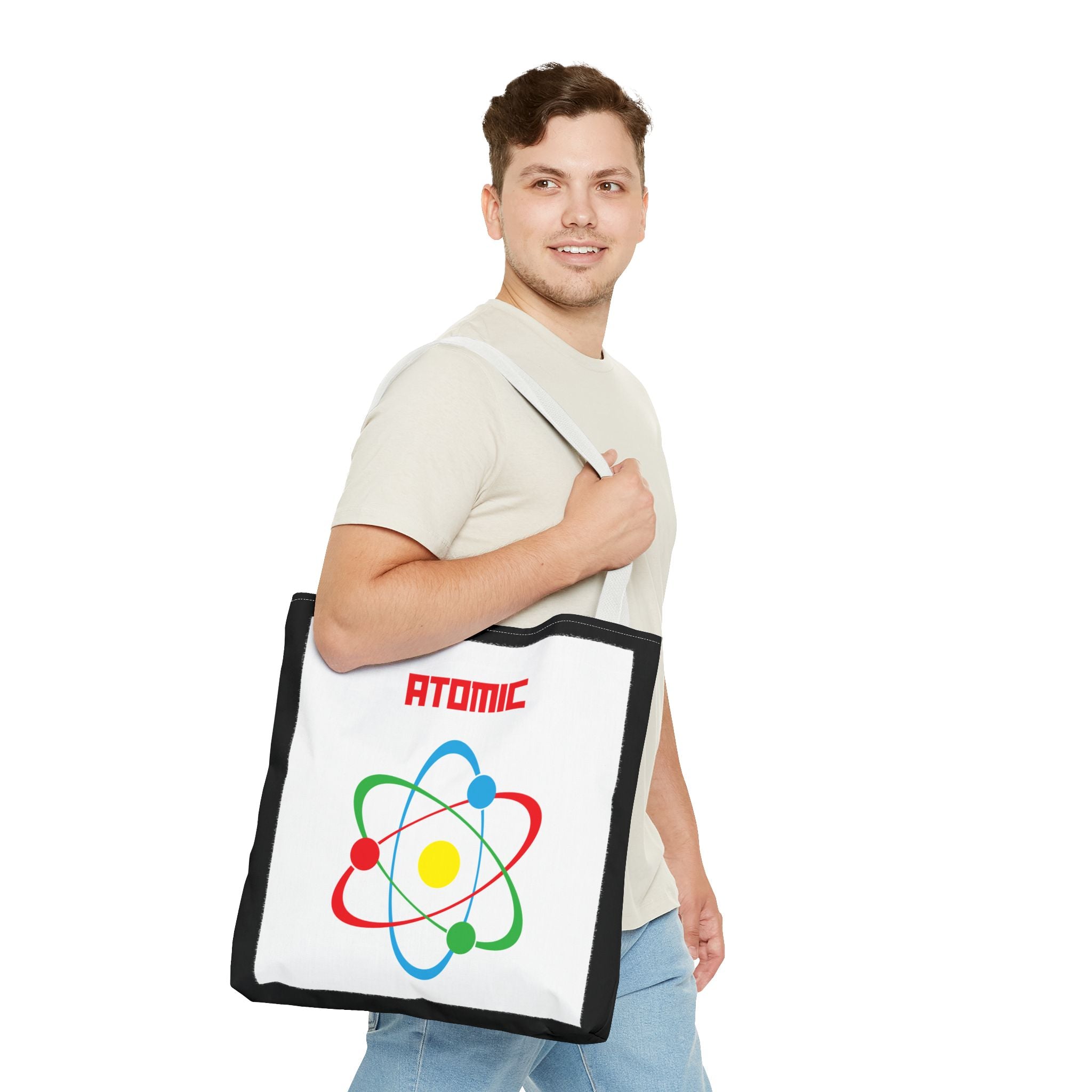 Atomic Science Tote Bag, Science Lover Gift, Educational Tote, Chemistry Bag, College Essentials, Eco-Friendly Shopping