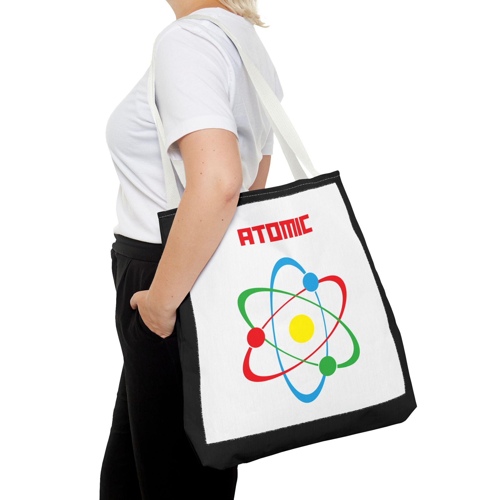Atomic Science Tote Bag, Science Lover Gift, Educational Tote, Chemistry Bag, College Essentials, Eco-Friendly Shopping