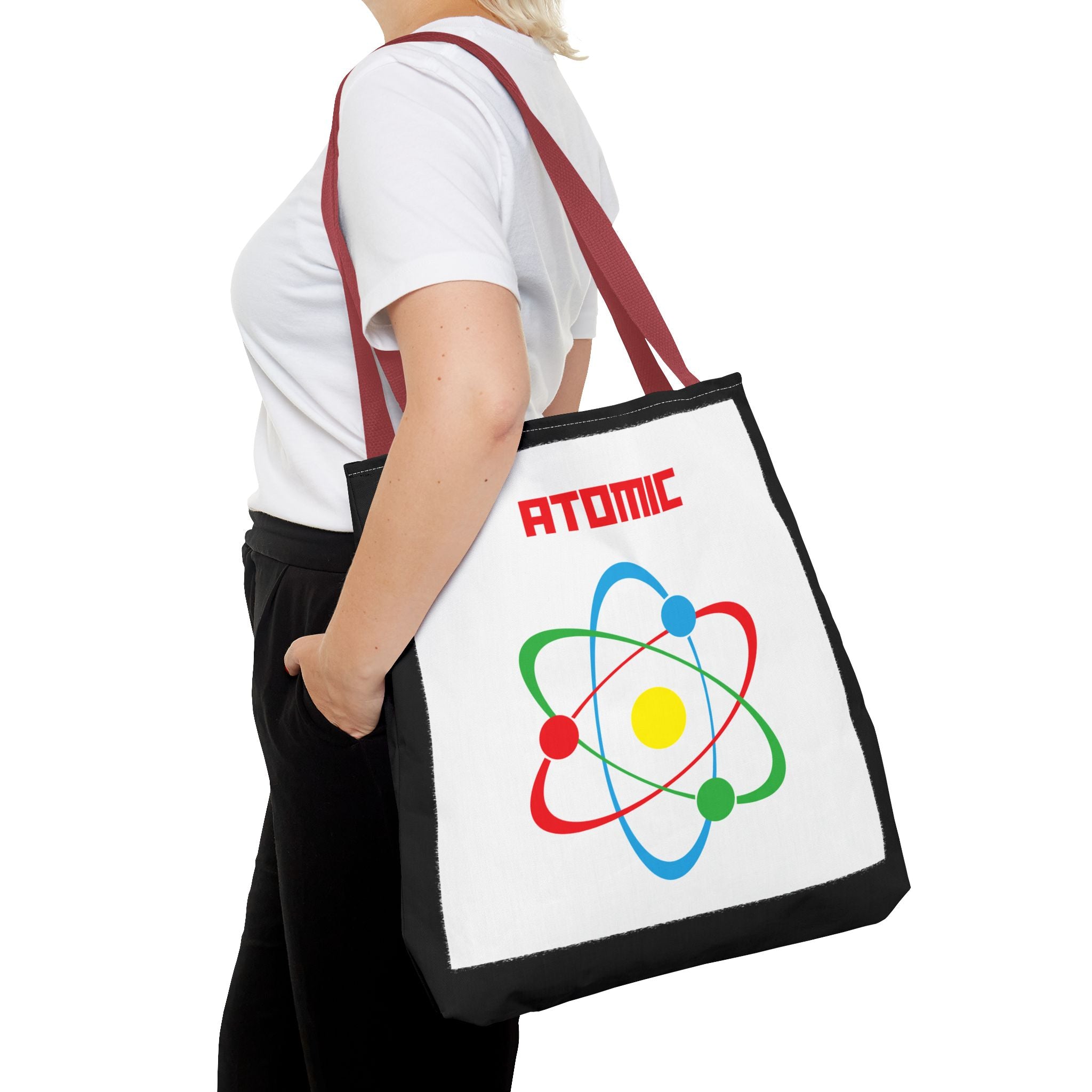 Atomic Science Tote Bag, Science Lover Gift, Educational Tote, Chemistry Bag, College Essentials, Eco-Friendly Shopping