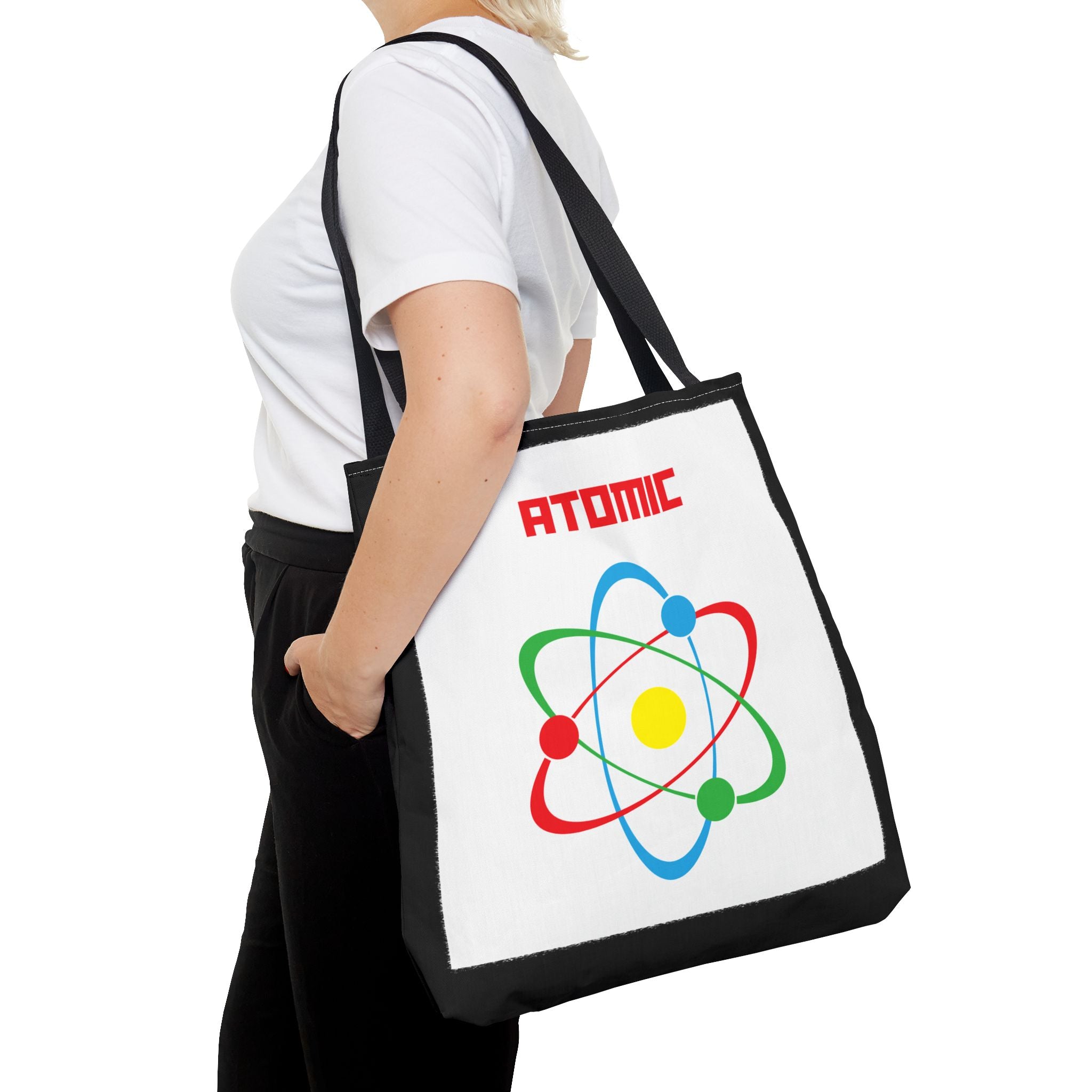 Atomic Science Tote Bag, Science Lover Gift, Educational Tote, Chemistry Bag, College Essentials, Eco-Friendly Shopping
