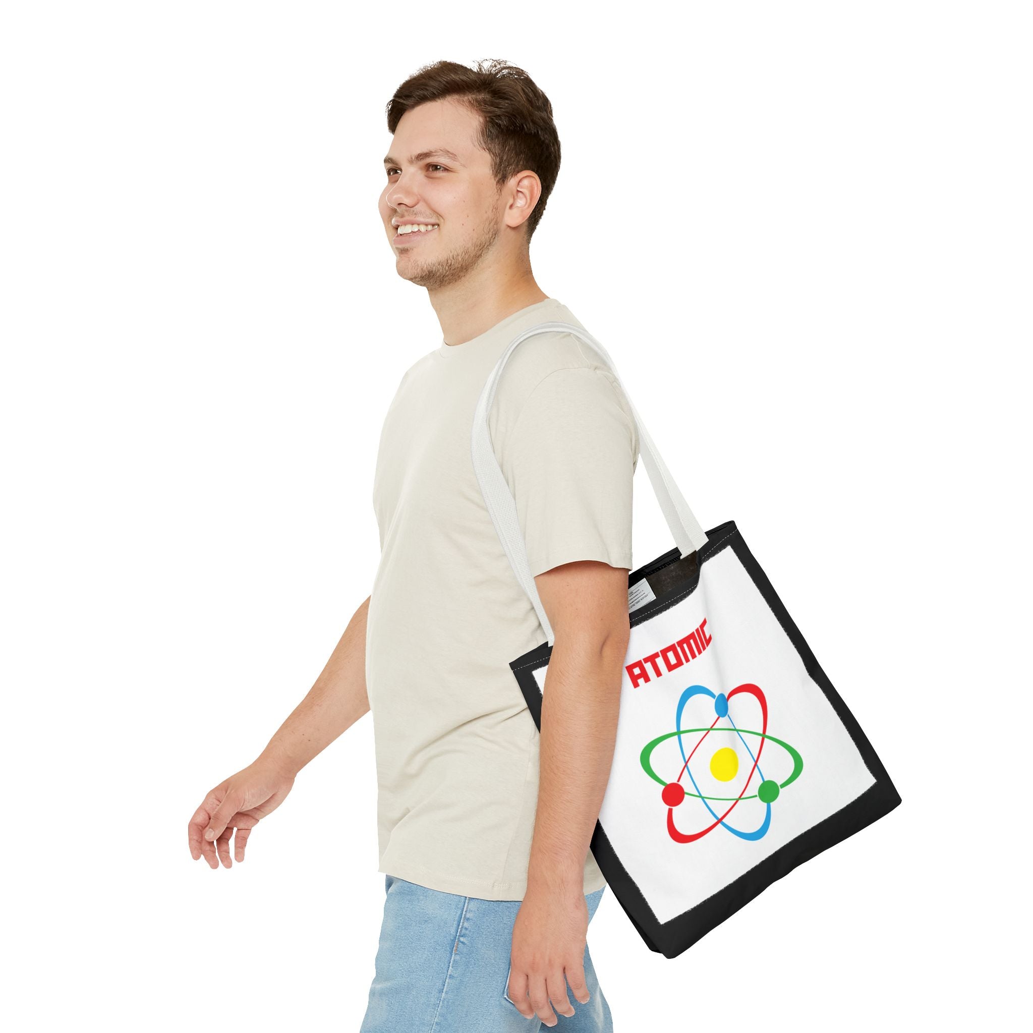 Atomic Science Tote Bag, Science Lover Gift, Educational Tote, Chemistry Bag, College Essentials, Eco-Friendly Shopping