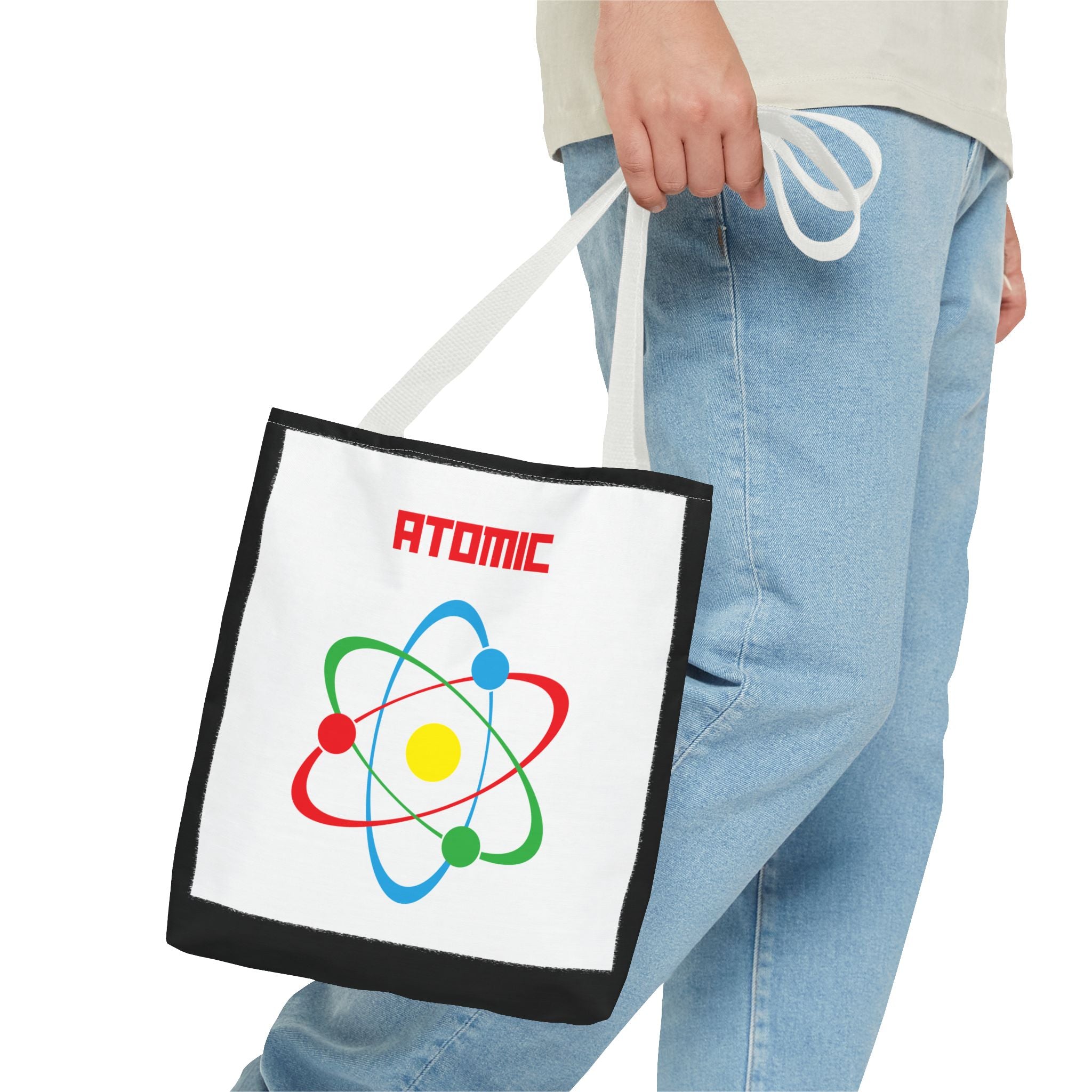 Atomic Science Tote Bag, Science Lover Gift, Educational Tote, Chemistry Bag, College Essentials, Eco-Friendly Shopping