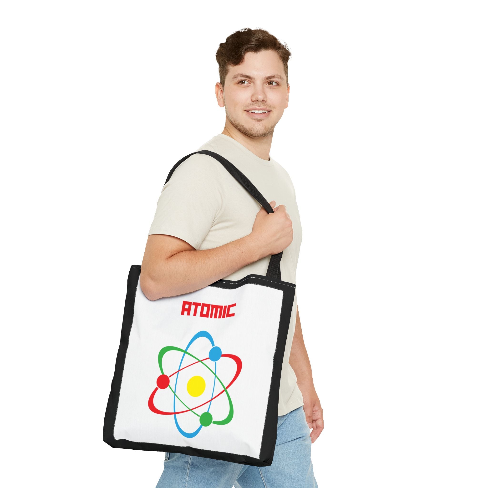 Atomic Science Tote Bag, Science Lover Gift, Educational Tote, Chemistry Bag, College Essentials, Eco-Friendly Shopping